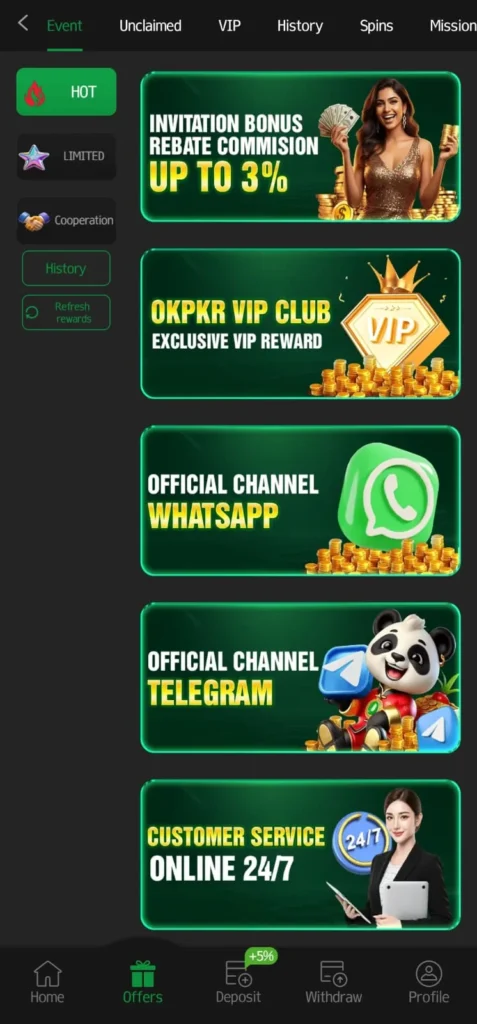 OKPKR game bonuses and rewards